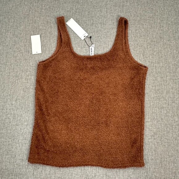 NEW! Steve‎ Madden Chenille Sleep Tank Top Brown XL $34 Polyester Square Neck - Picture 10 of 12